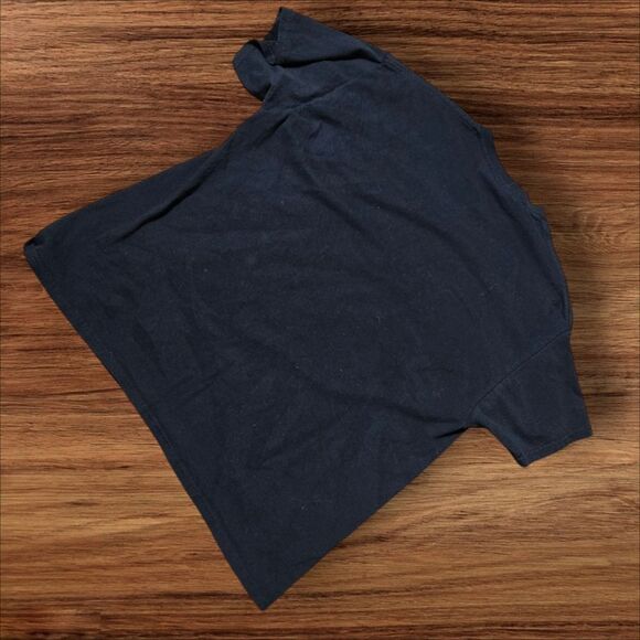 Gildan Deep Purple Black Graphic T-Shirt - Picture 2 of 4